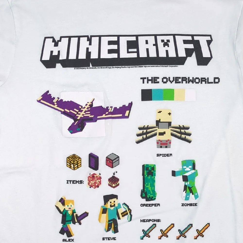 Old Navy White Minecraft Graphic Tee